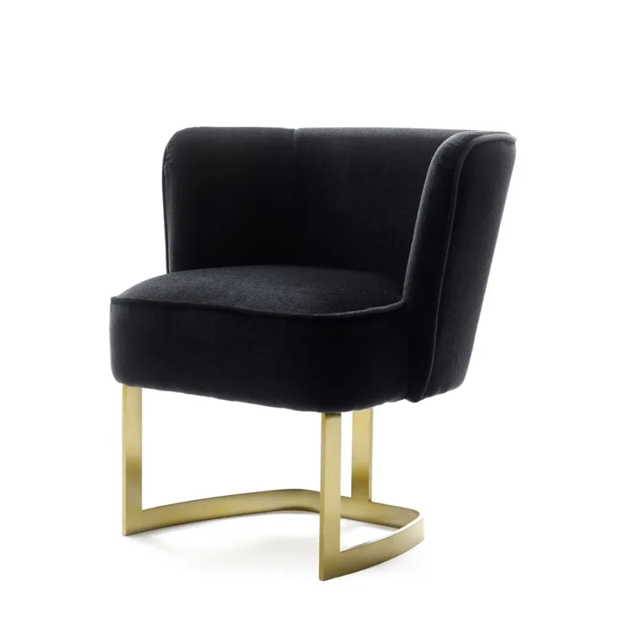 obrazek 3 Ekskluzywne krzesło z metalową podstawą H.73xL.66xP.55 cm