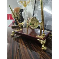 Zdjęcie Luksusowy zestaw na biurko Titanic - pozłacane elementy z długopisem i piórem wiecznym!