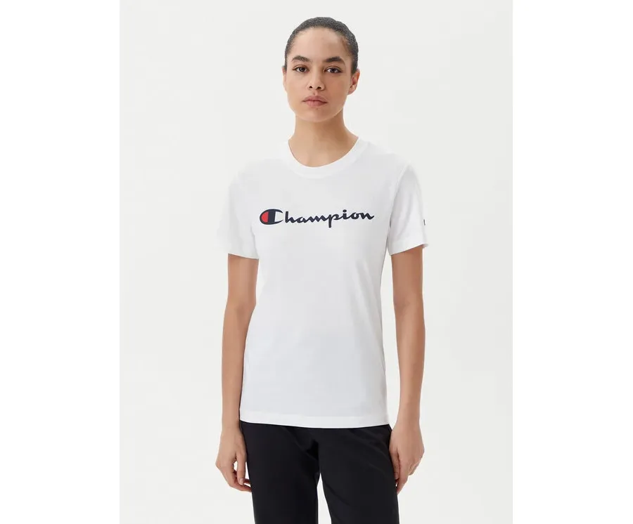 obrazek 1 Champion T-Shirt 118090 Biały Slim Fit