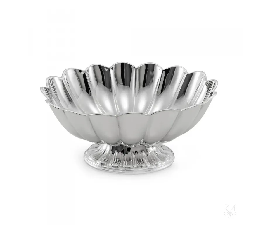 obrazek 1 Prestiżowa owalna srebrna miska z podstawą - Zaramella Argenti