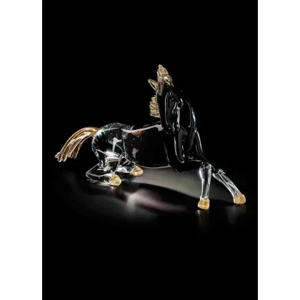 Zdjęcie Dekoracyjna rzeźba konia ze szkła Murano rozmiar S