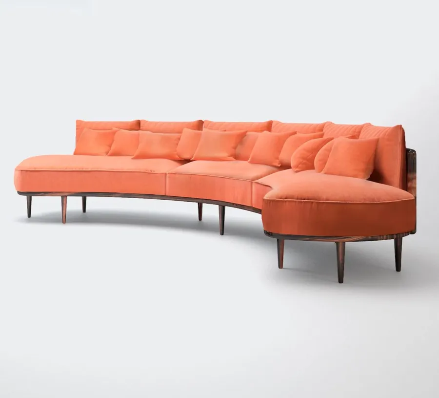 obrazek 4 Pomarańczowa elitarna duża sofa do stylowego salonu – Muranti