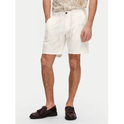 Zdjęcie Selected Homme Szorty materiałowe Brody 16087638 Écru Regular Fit
