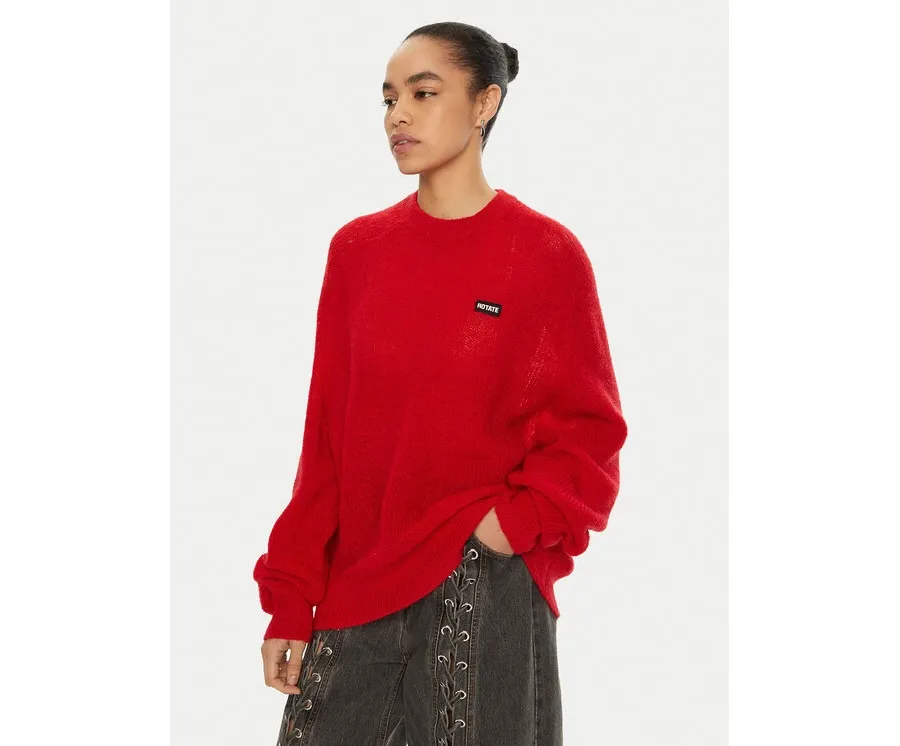 obrazek 1 ROTATE Sweter 113769 Czerwony Regular Fit