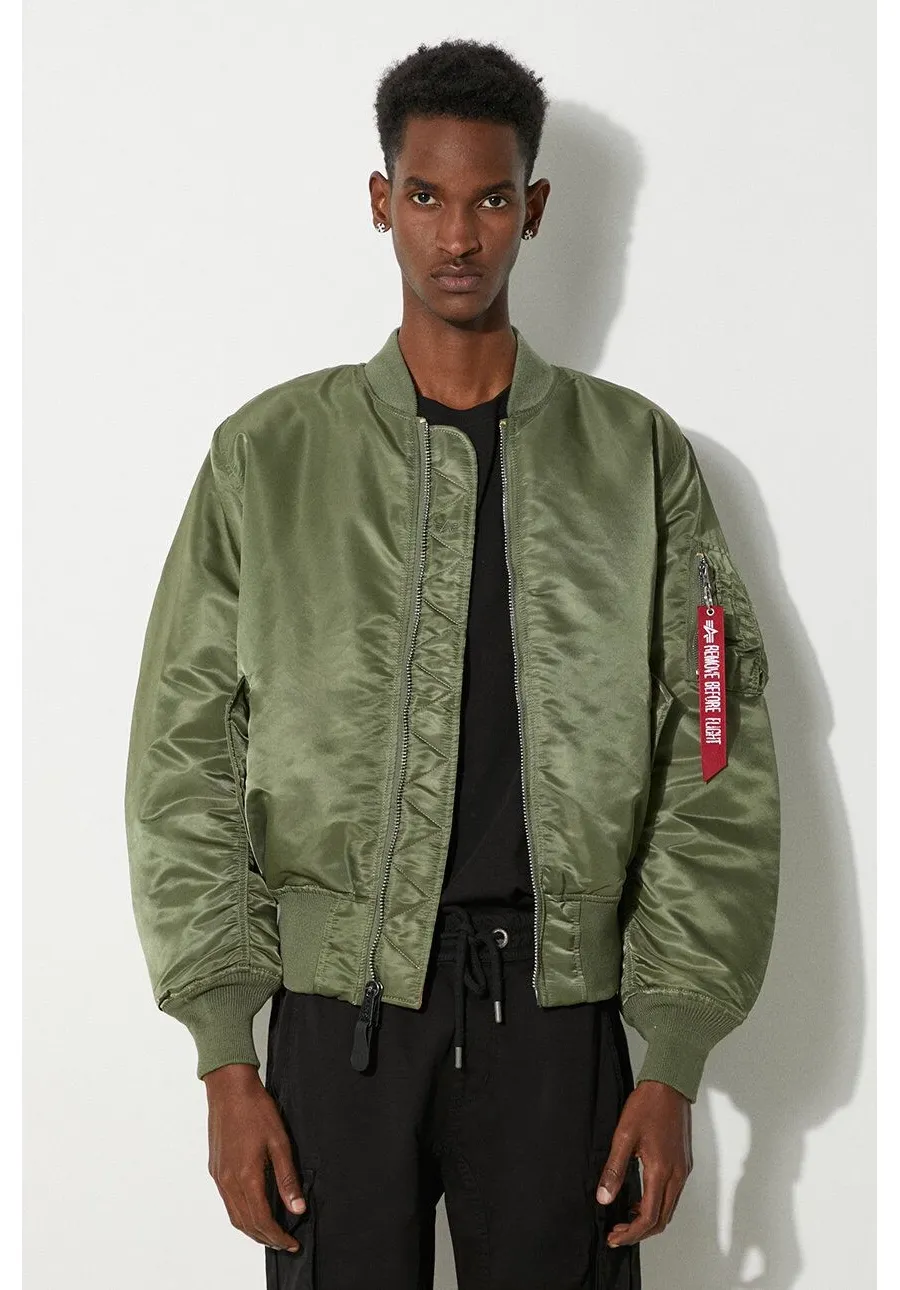 obrazek 1 Alpha Industries kurtka bomber MA-1 męska kolor zielony przejściowa 100101.01
