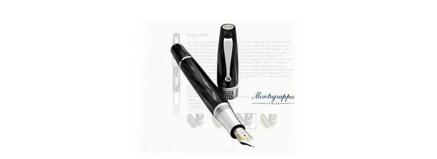 obrazek 4 Wysmakowane Pióro EXTRA 1930 Black&White Fountain Pen