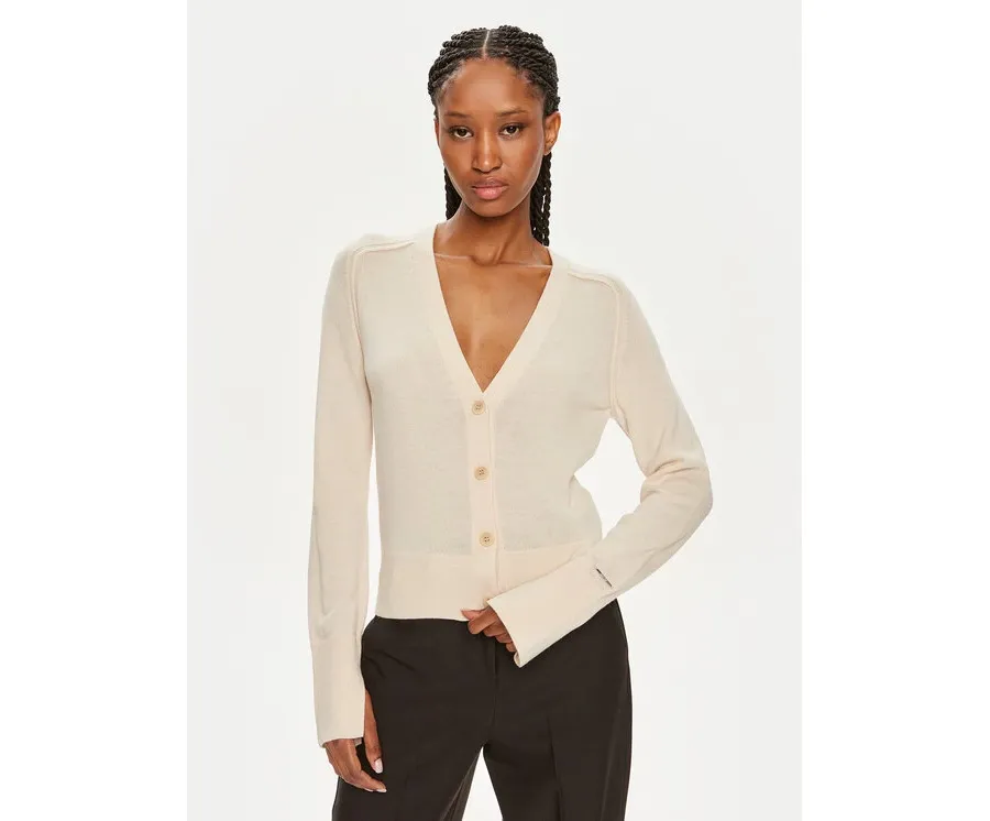 obrazek 1 Calvin Klein Kardigan K20K207574 Beżowy Regular Fit