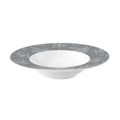 Zdjęcie Talerz głęboki do zupy z porcelany 23,5 cm zdobiony nowoczesnym motywem - Seltmann Weiden