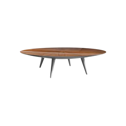 Zdjęcie Stolik kawowy z korpusem w kolorze aluminium - Gansk