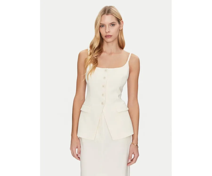 obrazek 1 Simona Corsellini Top P25CPTO00801 Beżowy Slim Fit