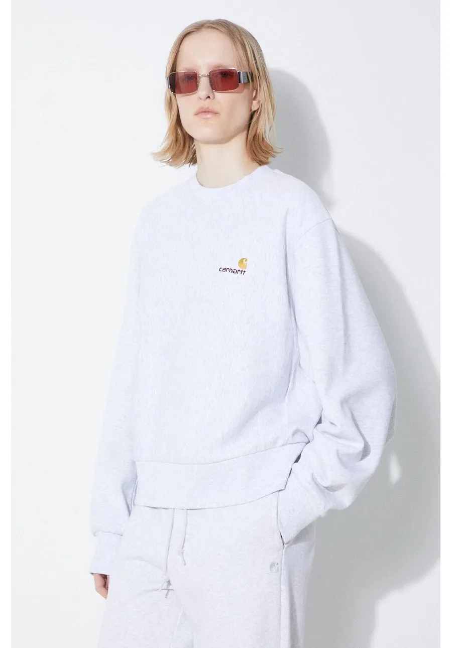obrazek 1 Carhartt WIP bluza American Script damska kolor szary melanżowa I033649.482XX