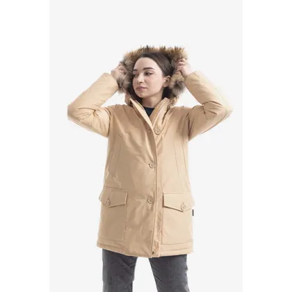 Zdjęcie Woolrich kurtka puchowa Arctic damska kolor beżowy zimowa CFWWOU0540FRUT0001-OIL