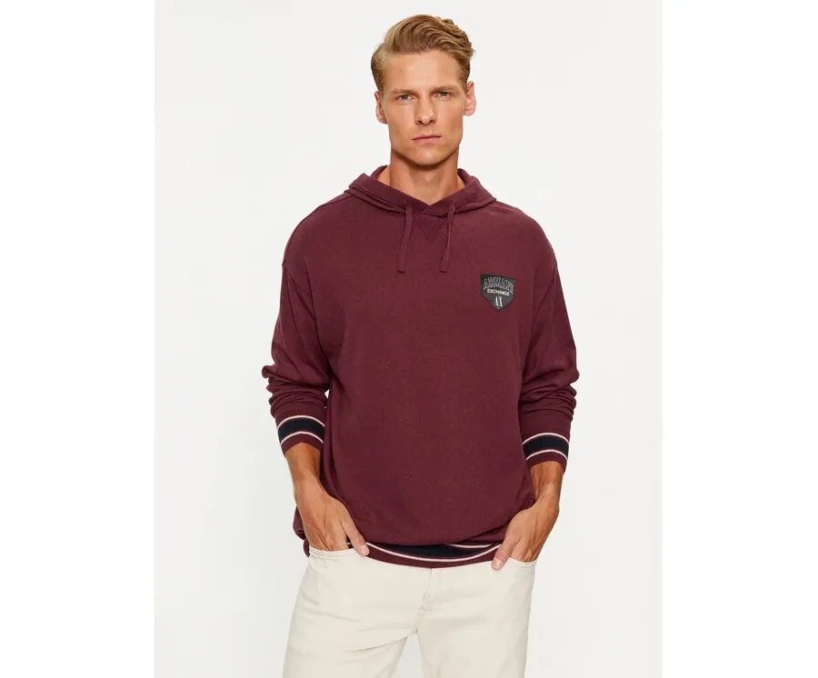 obrazek 1 Armani Exchange Sweter 6RZM2A ZM3FZ 14AU Bordowy Regular Fit