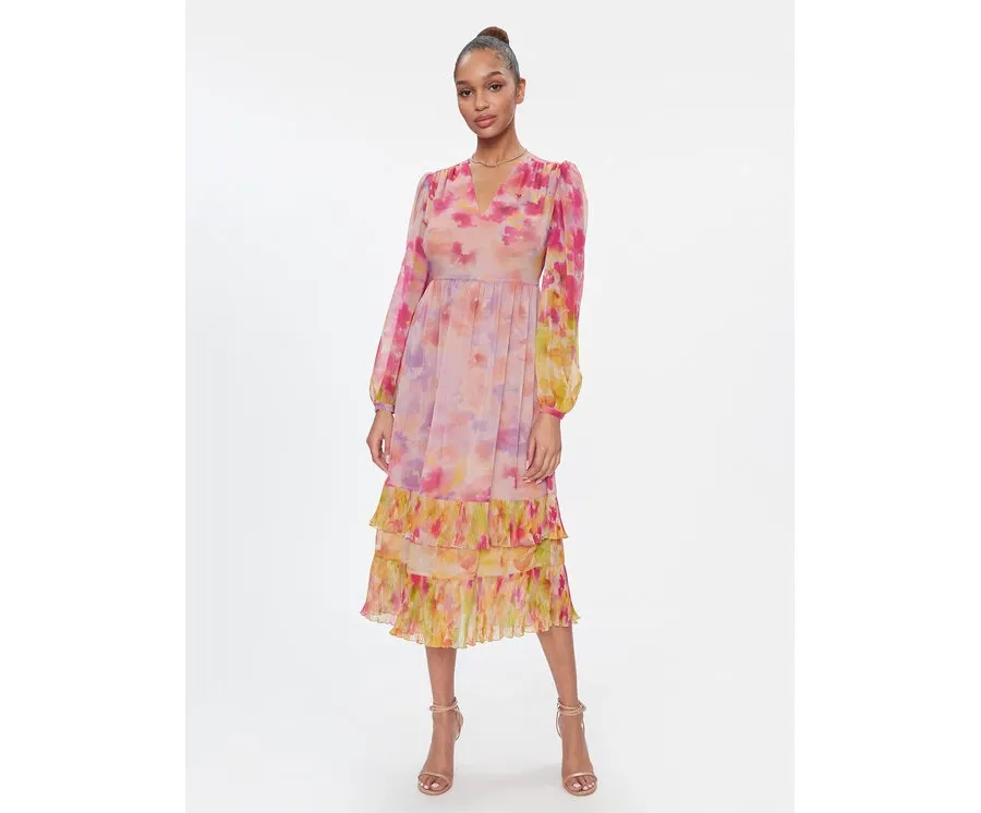 obrazek 1 TWINSET Sukienka letnia 241TP2590 Różowy Regular Fit