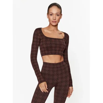 Zdjęcie Guess Bluzka V3BP05 ZZ04N Brązowy Slim Fit
