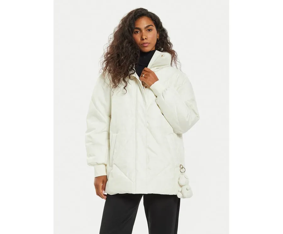 obrazek 1 Guess Kurtka zimowa V4BL01 WGLW2 Écru Regular Fit