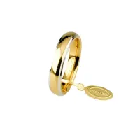 Zdjęcie Wspaniała wygodna obrączka o szerokość 4mm. żółte złoto z rodowanymi białymi brzegami