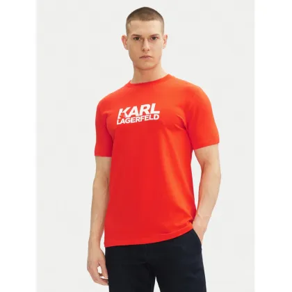 Zdjęcie KARL LAGERFELD T-Shirt 755087 552235 Czerwony Regular Fit