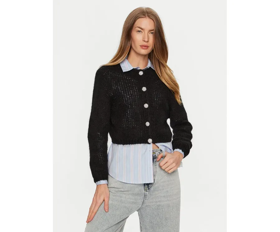 obrazek 1 ViCOLO Kardigan 33013S Czarny Regular Fit