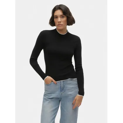 Zdjęcie Vero Moda Sweter Flouncy 10299604 Czarny Slim Fit
