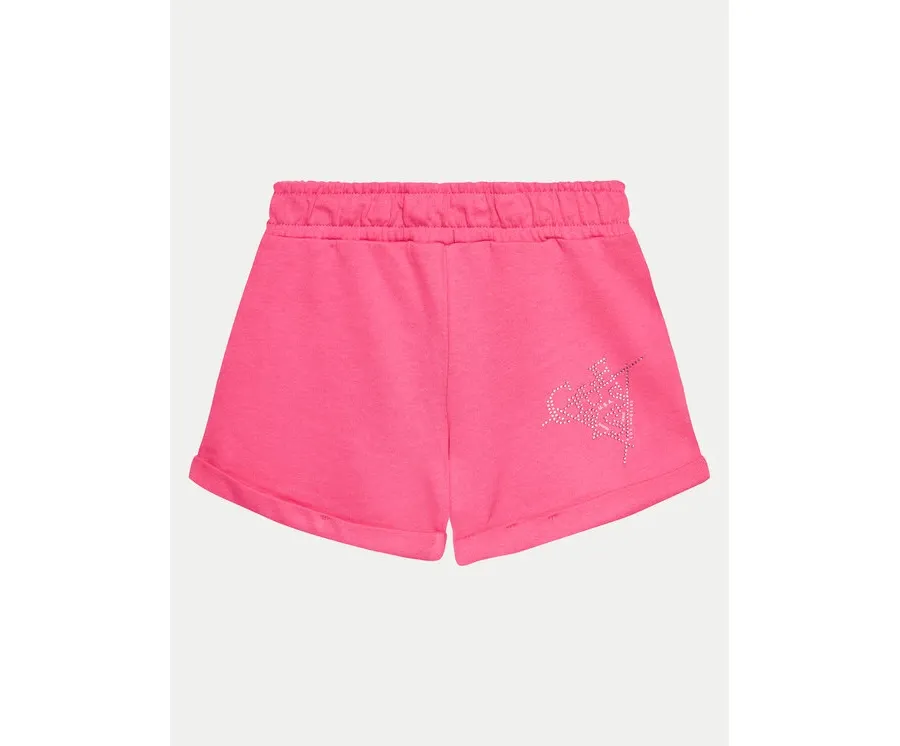 obrazek 1 Guess Szorty materiałowe J4GD13 KA6R3 Różowy Regular Fit
