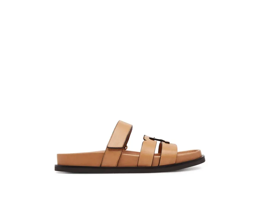 obrazek 1 Tory Burch Klapki Ines Sport 168791 Brązowy