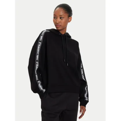 Zdjęcie KARL LAGERFELD Bluza 245W1801 Czarny Regular Fit