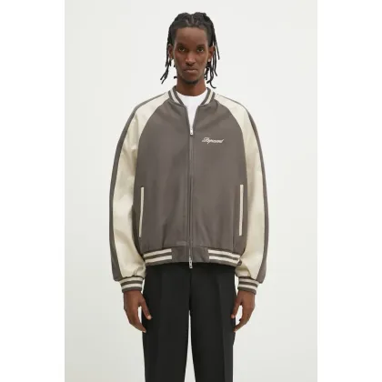 Zdjęcie Represent kurtka bomber wełniana Raglan Varsity Jacket kolor zielony przejściowa oversize MLM1803.46