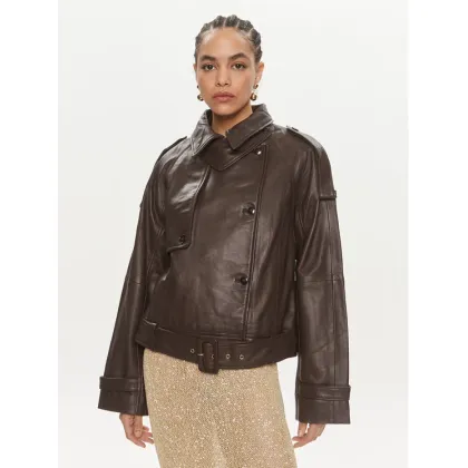 Zdjęcie Herskind Kurtka skórzana Luelle 5154131 Brązowy Regular Fit