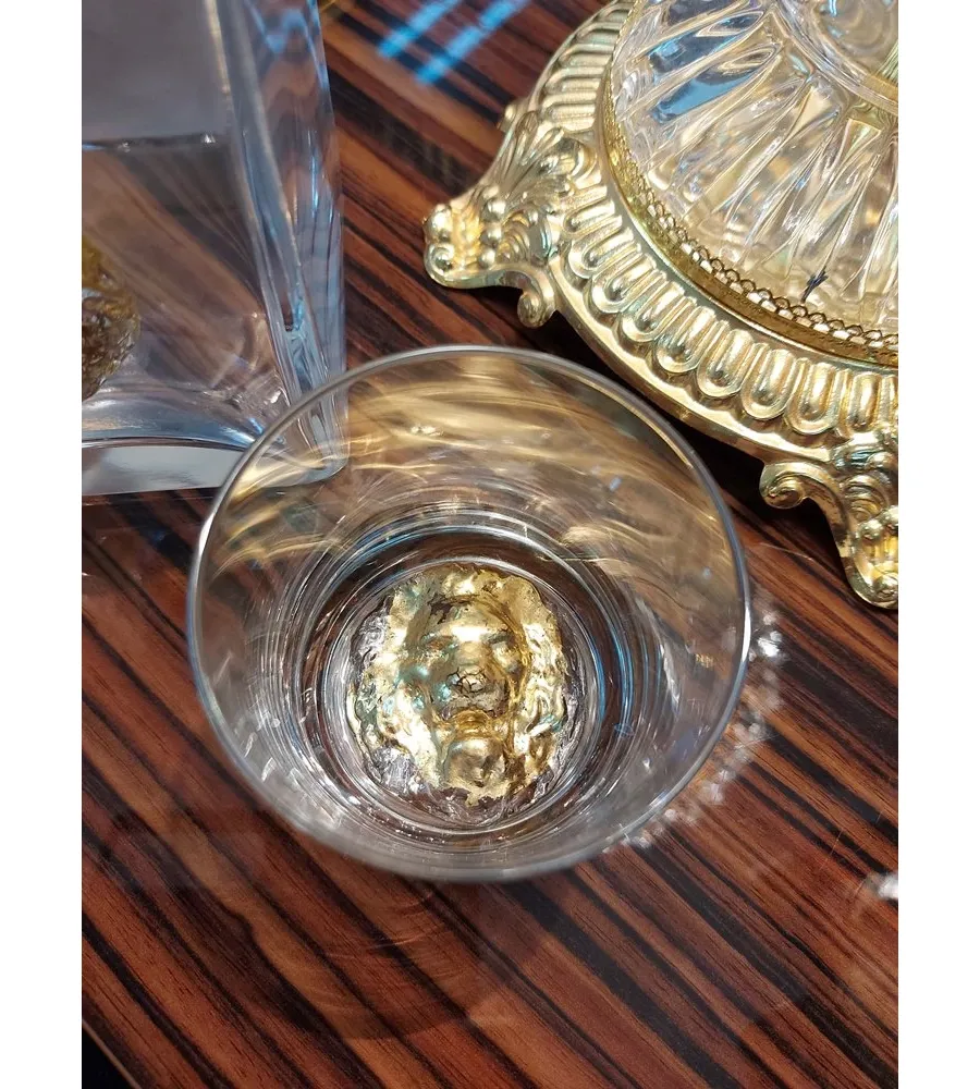 obrazek 3 Stylowa szklanka do degustacji whisky ze złotym lwem - LuxuryGifts
