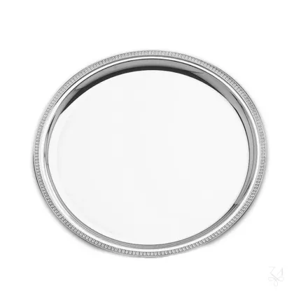 Zdjęcie Stylowy nowoczesny platerowany srebrem talerz - Zaramella Argenti