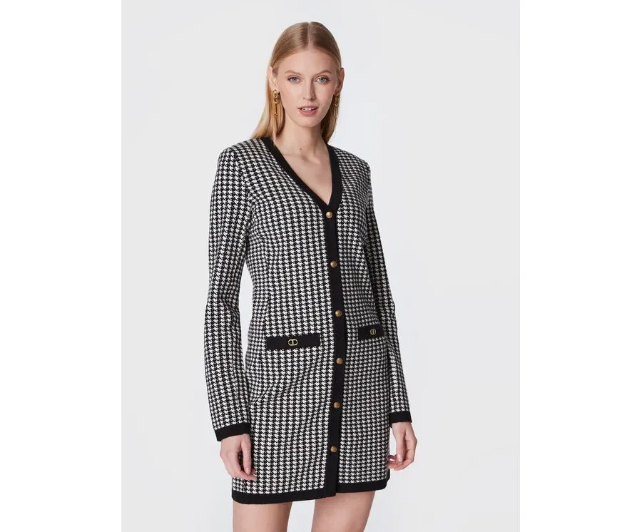 obrazek 1 TWINSET Sukienka dzianinowa 222TT3303 Czarny Regular Fit
