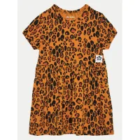 Zdjęcie Mini Rodini Sukienka codzienna Basic Leopard 1000008213 Brązowy Regular Fit MINI RODINI