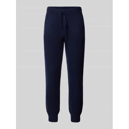 Zdjęcie Spodnie kaszmirowe o kroju slim fit z tunelem