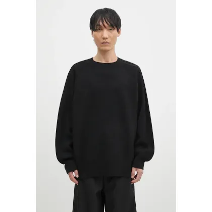 Zdjęcie Y-3 sweter wełniany 3-S Knit Crew kolor czarny lekki IW7483