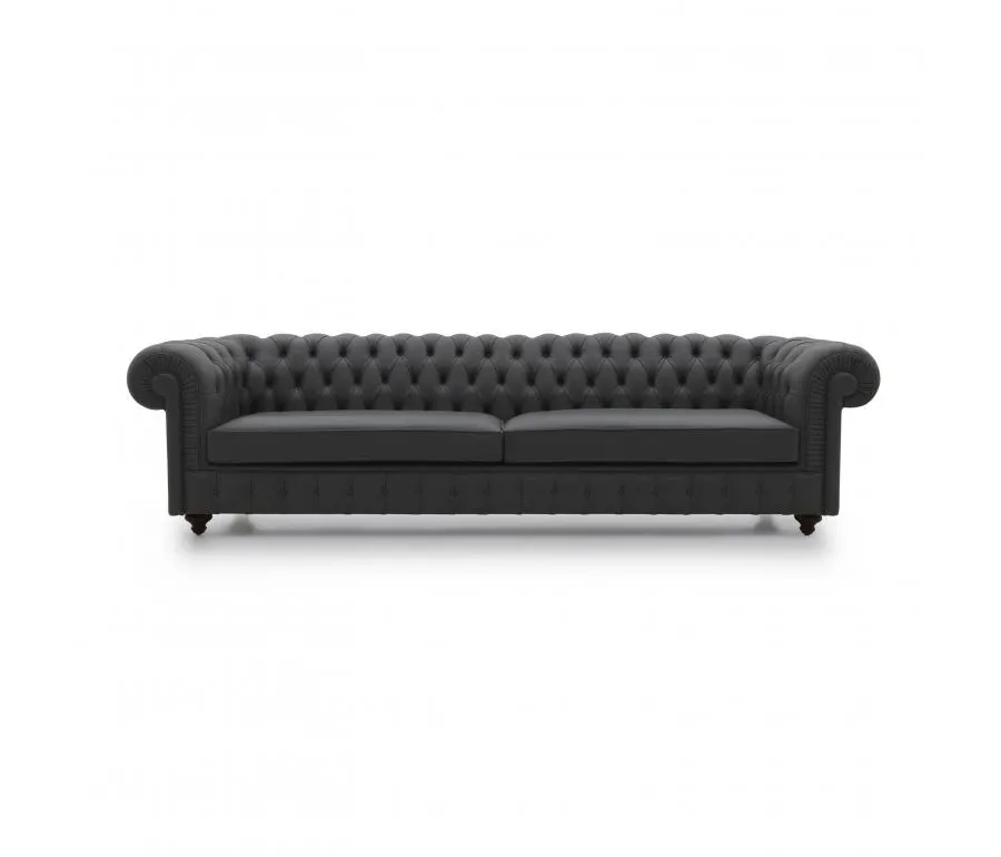 obrazek 3 Wygodna skórzana sofa w stylu Chesterfield - Sevensedie