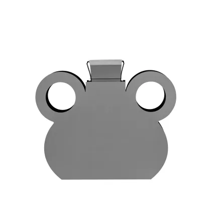 Zdjęcie Unikalny szary wazon Otto 9x42xH38 cm z naturalnej skóry