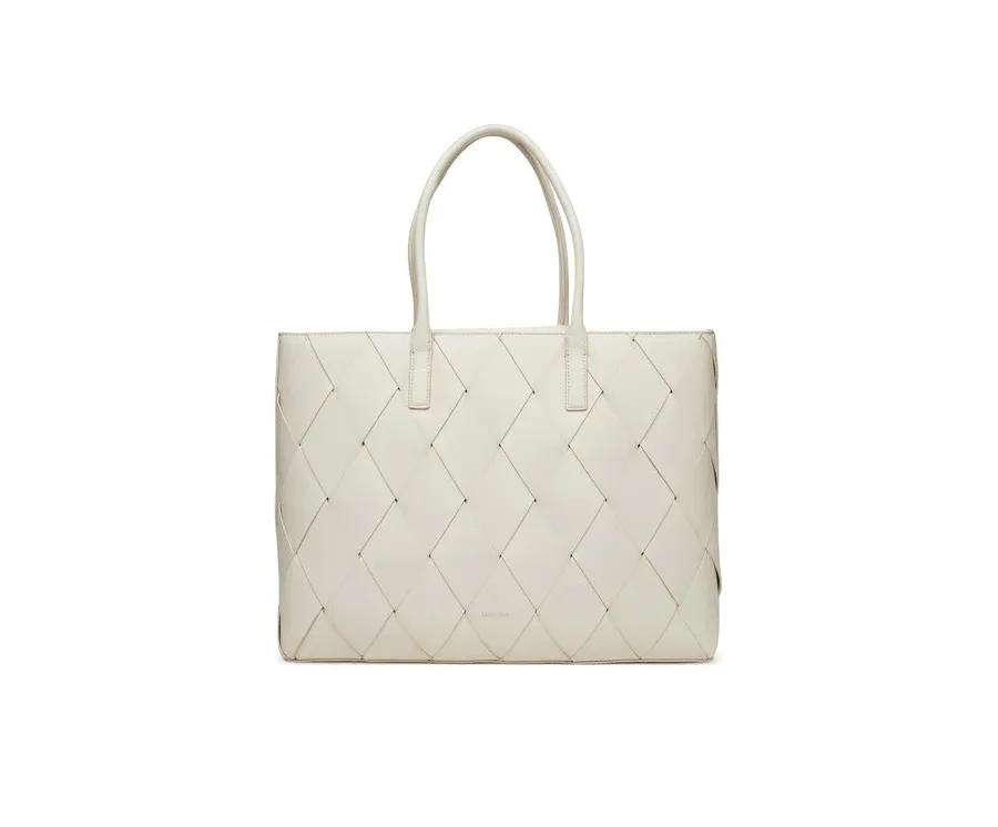 obrazek 1 Calvin Klein Torebka Ck Woven Medium Shopper K60K612994 Biały
