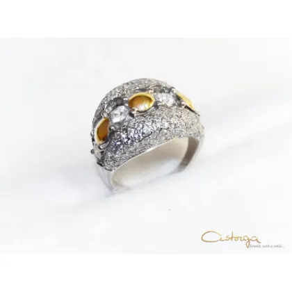 Picture Beautiful ring made of gold and silver - Astorga