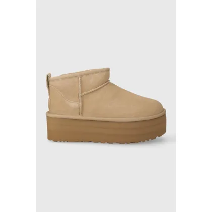 Zdjęcie UGG Classic Ultra Mini Platform śniegowce kolor beżowy 1135092