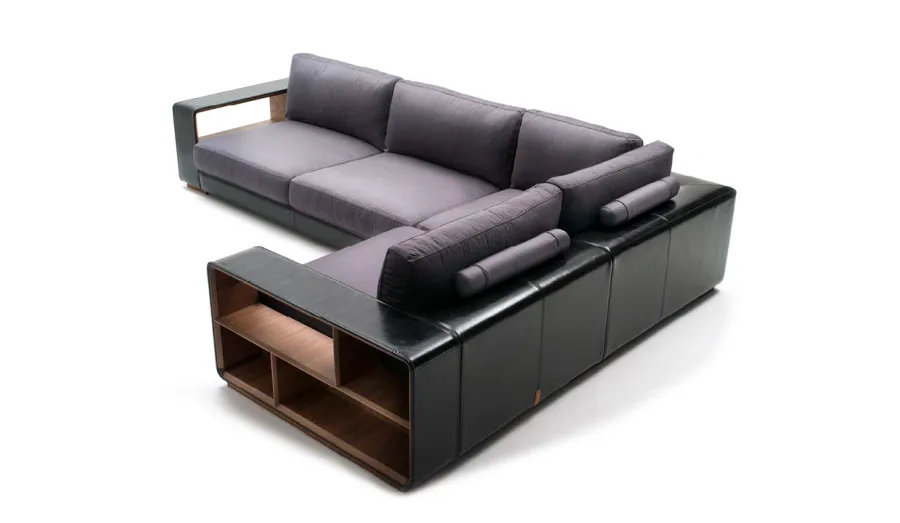 obrazek 3 Wyjątkowa sofa z półkami z litego drewna - Ulivi Salotti