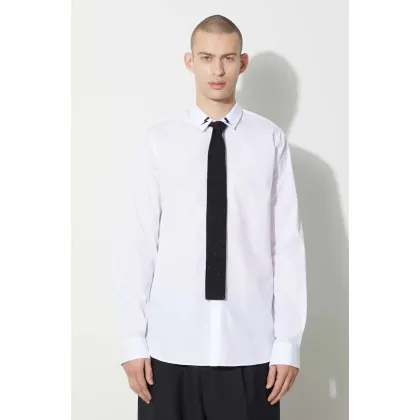 Zdjęcie Neil Barrett koszula SLIM BOLT COLLAR DETAIL męska kolor biały slim z kołnierzykiem klasycznym NBV6CM170C.V000S.100