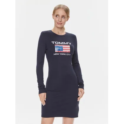 Zdjęcie Tommy Jeans Sukienka codzienna DW0DW15889 Granatowy Slim Fit