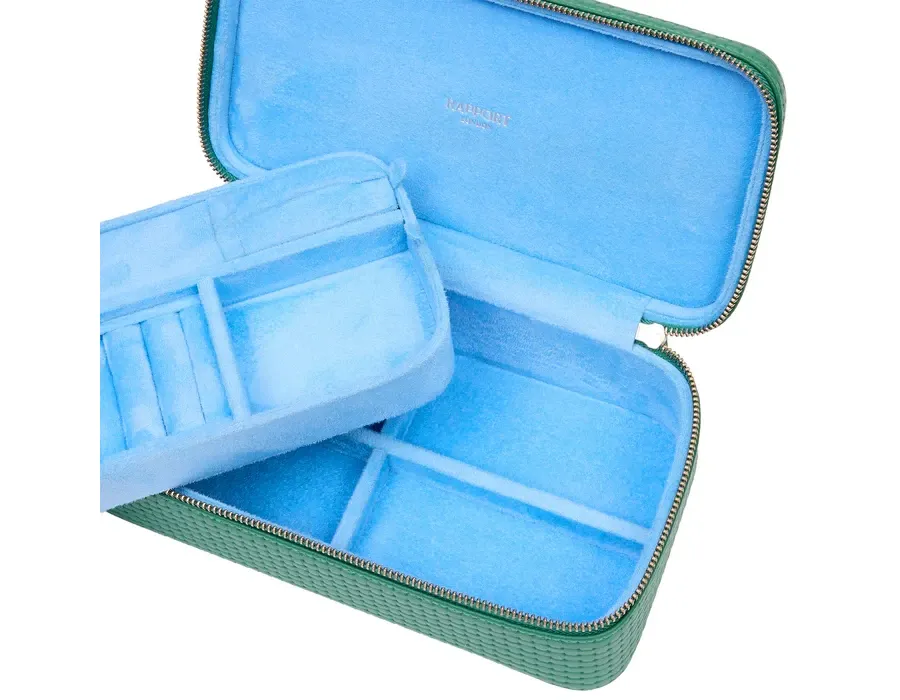 obrazek 6 Pudło na biżuterię z plecionej skóry