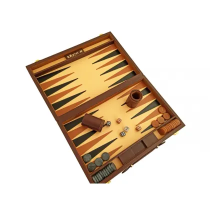 Zdjęcie Gra backgammon czarno-brązowa cm 37x24