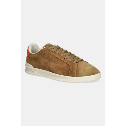 Zdjęcie Polo Ralph Lauren sneakersy zamszowe Hrt Crt Ii kolor beżowy 809955691005