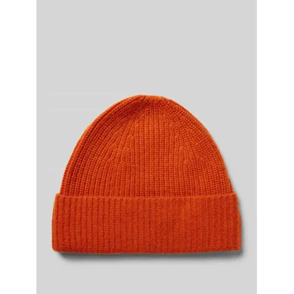 Zdjęcie Czapka z czystego kaszmiru z detalem z logo