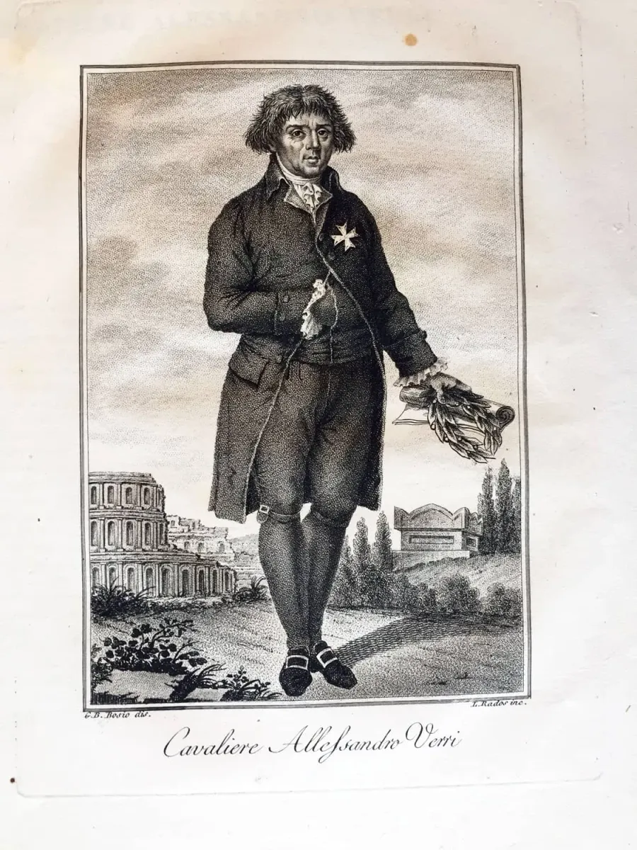 obrazek 1 Cavaliere Alessandro Verri, grawer na miedzianej płycie z pointillé, rys. G.B. Bosio i grawerowane przez L. Radosa