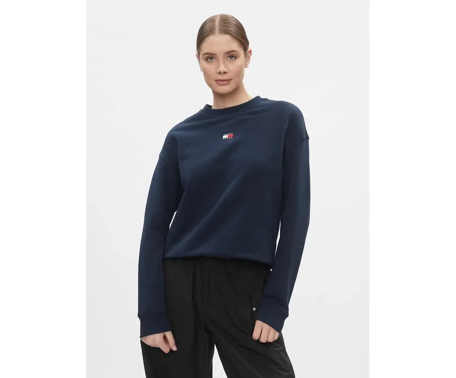 obrazek 1 Tommy Jeans Bluza Badge DW0DW17325 Granatowy Regular Fit