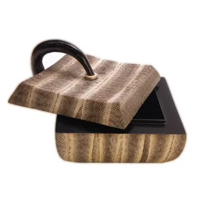 Zdjęcie Designerskie pudełko na piloty - skóra naturalna